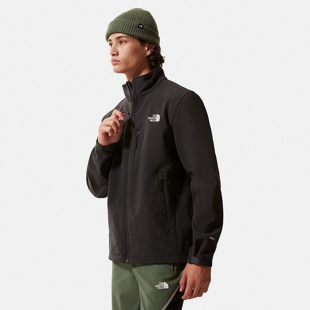 The North Face Apex Bionic Ανδρικα Μπουφάν Softshell - Μαυρα / Ασπρα (MSOA50671)